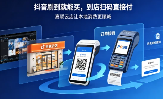 抖音刷到就能买，到店扫码直接付：嘉联云店让本地消费更顺畅