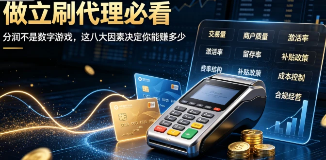做立刷代理必看：分润不是数字游戏，这八大因素决定你能赚多少